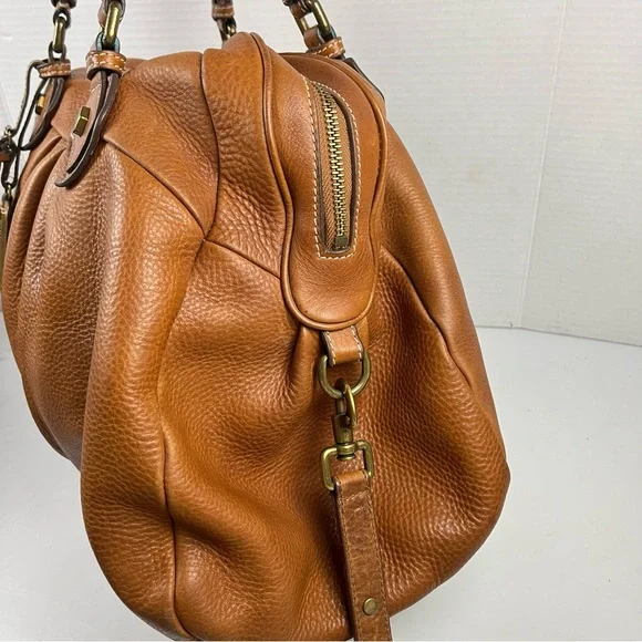 Marc by Marc Jacobs Classic Q Brown Leather 2Way Shoulder Bag Y2K Strap Vintage - Picture 10 of 12